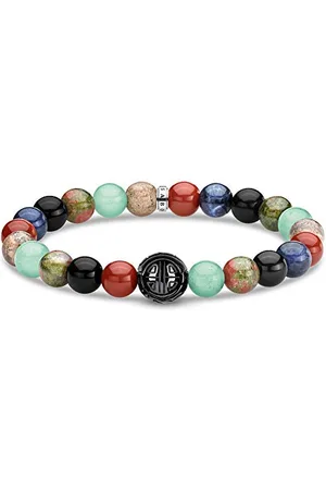 Thomas Sabo Unisexe argent fin obsidienne bracelet - A1943-353-7-L19,5