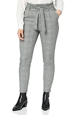 VERO MODA Femme Vmeva Hr Loose Paperbag Check Noos Pantalon, , M / 30L EU