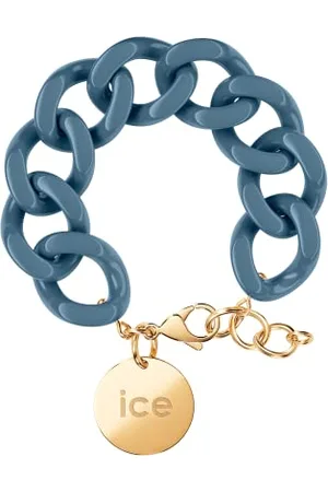 Ice-Watch ICE - Jewellery - Chain Bracelet - Blue Horizon - Gold - Bracelet Mailles XL de Couleur Bleue pour Femmes Fermé d