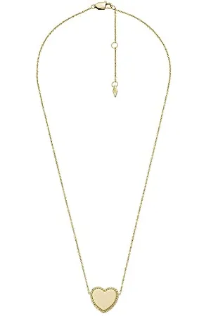 Fossil Collier Pour Femmes Drew, Longueur : 406.4mm+50.8mm, Largeur : 15.4mm, Hauteur : 14.4mm Collier En Acier Inoxydable Doré, JF04360710