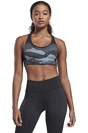 Reebok RE Lux Racer Bra-AOP Soutien-Gorge de Sport pour Femme Taille XL