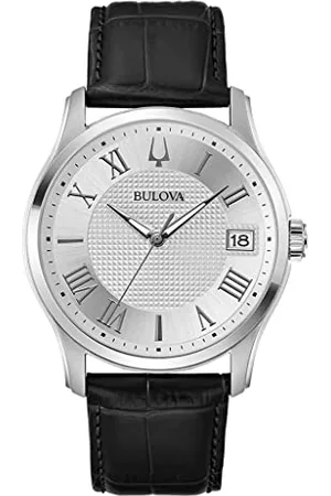 BULOVA Hommes Analogique Quartz Montre avec Bracelet en Cuir 96B388