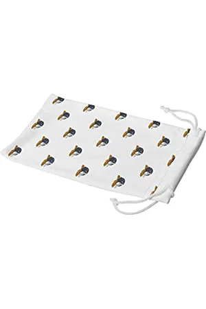 Bonamaison Imprimé Numériquement Lunettes Étui avec Cordon ​de Serrage, 100% Coton, Sac Lunettes, Pochette à Lunettes, 1 Pièce, Taille: 11x19 Cm
