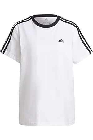 adidas Femme Essentials 3-Stripes Tee, White/Black, S