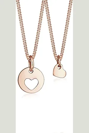 Elli Collier Femme Coeur Découpé Mère Enfant Amour en Argent Sterling (925/1000)