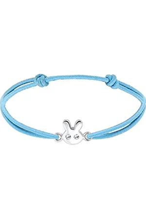 Elli Bracelet - Réglable Lièvre Bracelet Enfant - (925/1000) Argent Cristal