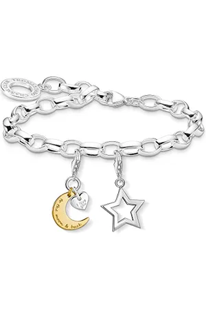 Thomas Sabo Sabo SET0608-413-21-L19,5 Parure de bijoux pour femme en argent sterling 925, 19.5 cm, Argent sterling, Zircone cubique