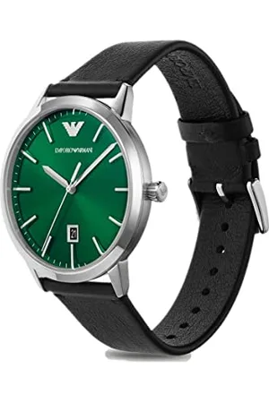 Emporio Armani Hommes Analogique Quartz Montre avec Bracelet en Cuir AR11509