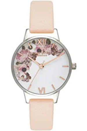 Olivia Burton Montre Analogique à Quartz pour Femme avec Bracelet en Cuir Rosé - OB16EG75