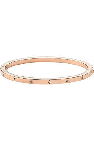 Fossil Bracelet Pour Femmes Sadie, Longueur : 175mm, Largeur : 4mm, Hauteur : 4mm Bracelet En Acier Inoxydable Doré Rose, JF04394791