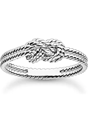 Thomas Sabo TR2399-001-21 Bague en argent sterling 925 avec nœud pour femme, 52, Argent sterling, Aucune pierre précieuse