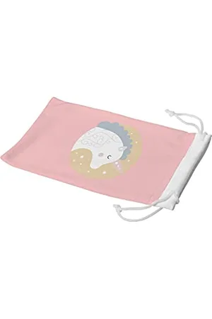 Bonamaison Imprimé Numériquement Lunettes Étui avec Cordon ​de Serrage, 100% Coton, Sac Lunettes, Pochette à Lunettes, 1 Pièce, Taille: 11x19 Cm