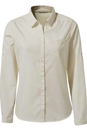 Craghoppers Chemise À Manches Longues Kiwi randonnée, Sel de Mer, 36 Femme