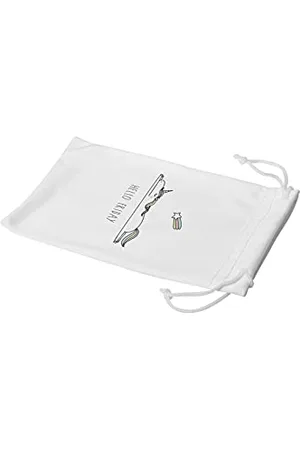 Bonamaison Imprimé Numériquement Lunettes Étui avec Cordon ​de Serrage, 100% Coton, Sac Lunettes, Pochette à Lunettes, 1 Pièce, Taille: 11x19 Cm