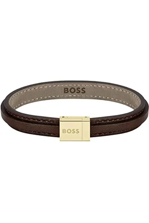 HUGO BOSS Jewelry Bracelet en cuir pour Homme Collection GROVER Marron - 1580329M