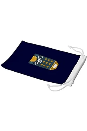 Bonamaison Imprimé Numériquement Lunettes Étui avec Cordon ​de Serrage, 100% Coton, Sac Lunettes, Pochette à Lunettes, 1 Pièce, Taille: 11x19 Cm