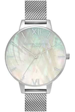 Olivia Burton Montre Analogique à Quartz pour Femme Collection Under The Sea avec Bracelet Milanais en Acier Inoxydable Argenté - OB16US67