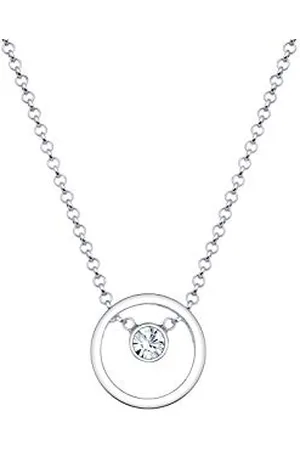 Elli Collier Femme Cercle avec Cristal en Argent Sterling 925