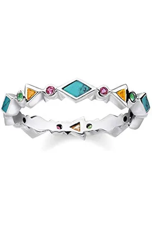 Thomas Sabo Ring Farbige Steine 925 Sterling Silber TR2229-984-7-54