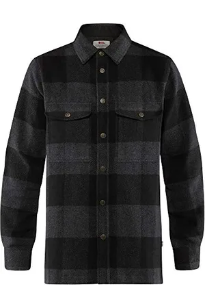 Fjällräven Canada Shirt à Manches Longues Homme, Black, FR : S (Taille Fabricant : S)