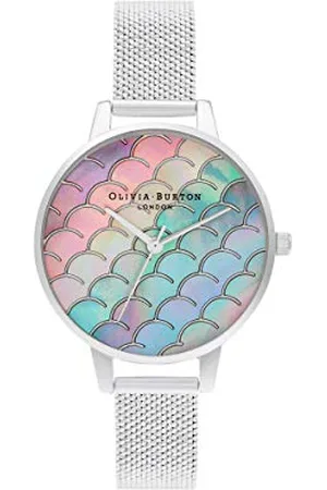Olivia Burton Montre Analogique à Quartz pour Femme Collection Under The Sea avec Bracelet Milanais en Acier Inoxydable Argenté - OB16US46
