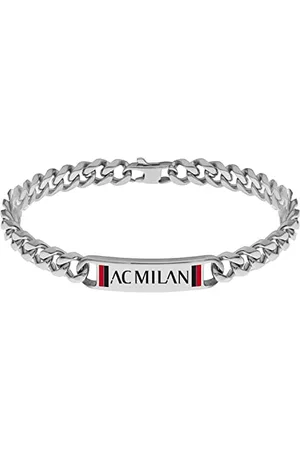 AC Milan Bracelet en 316L avec émail, Taglia Unica, inoxydable, aucune.