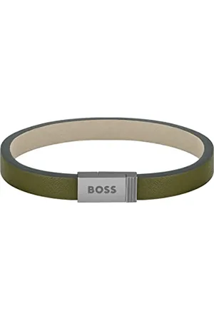HUGO BOSS Jewelry Bracelet en cuir pour Homme Collection JACE Vert - 1580338S