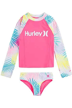 Hurley Hrlg Lot de 2 Rashguard Maillot de Bain Deux pièces, , 6 Ans Fille