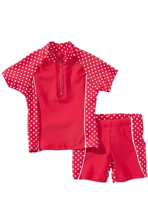 Playshoes Mixte Enfant Ensemble De Bain Anti-uv T-shirt, Points, 110-116 EU