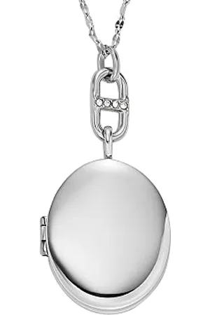 Fossil Collier pour femmes Locket Collection Collier à chaîne en acier inoxydable, longueur : 400mm+50mm, JF04427040