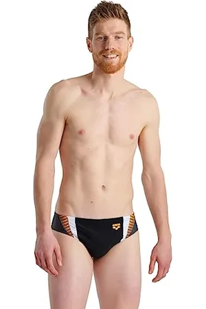 Arena Slip de Bain pour Homme Threefold Brief R, Séchage Rapide, Résistant au Chlore et au Sel, Tissu MaxFit Eco avec Protection UV UPF 50+, Slip de Bain pour Homme avec Doublure Frontale