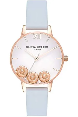 Olivia Burton Montre Analogique à Quartz pour Femme avec Bracelet en Cuir Pale - OB16CH04