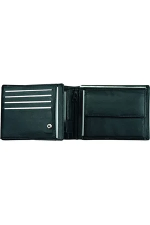 Alassio 42156 Portefeuille Paysage en Cuir Nappa Fin avec Compartiment à Monnaie, Compartiments pour Billets et Fentes pour Cartes, Languette de Fermeture avec Bouton Pression, , Environ 12 x 9 x