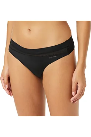 Calvin Klein Thong Strings Femme, Noir (Black), S