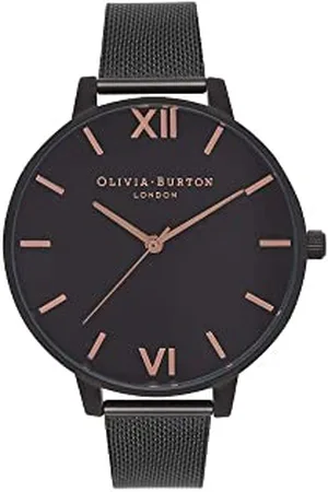 Olivia Burton Montre Analogique à Quartz pour Femme Collection After Dark avec Bracelet Milanais en Acier Inoxydable Noir - OB15BD83