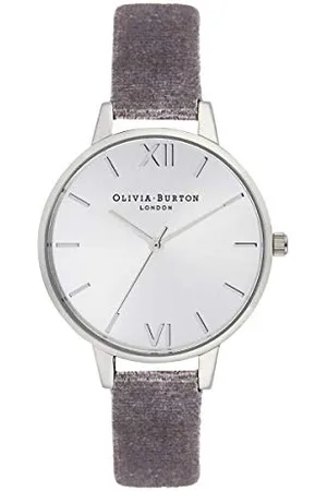 Olivia Burton Montre Analogique à Quartz pour Femme avec Bracelet en Polyester Gris - OB16DE04