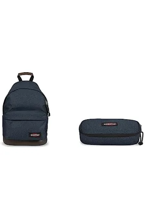 Eastpak Wyoming Sac à Dos, 40 cm, 24 L, Bleu (Triple Denim) & Oval Single Trousse, 22 cm, Bleu (Triple Denim)