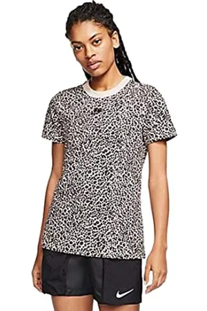 Nike NSW AOP PRNT Pack SS Tee T-Shirt Homme, White-Black-Brown, FR : XS (Taille Fabricant : XS)