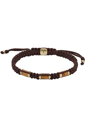 Fossil Bracelet pour hommes - Bracelet en étoile en œil de tigre, longueur : 400mm+50mm, largeur : 8mm, JF04471710