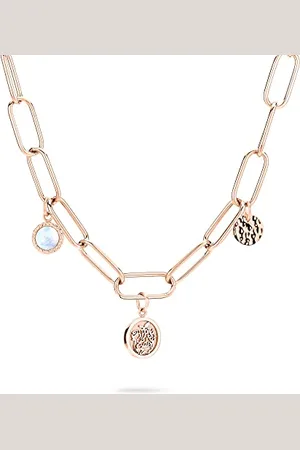 Apple of Eden AJ-0055-N-45 Collier, or rose (placage ionique)