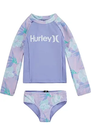 Hurley Hrlg Lot de 2 Rashguard Maillot de Bain Deux pièces, , 3 años Fille