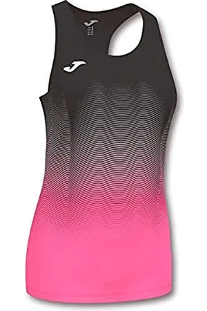 Joma Elite VII Débardeur de Course pour Fille Noir/Rose 4 x S-3XS