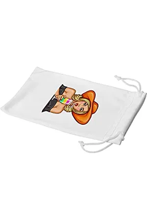 Bonamaison Imprimé Numériquement Lunettes Étui avec Cordon ​de Serrage, 100% Coton, Sac Lunettes, Pochette à Lunettes, 1 Pièce, Taille: 11x19 Cm