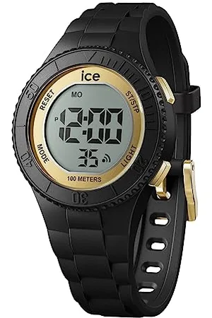 Ice-Watch Ice Digit Black Gold - Montre Noire pour Fille avec Bracelet en Plastique - 021607 (Small)
