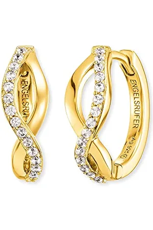 Engelsrufer Créoles Paradise pour femme en argent sterling - Fermoir à clip - Sans nickel - 16,5 mm, Ø16,5 mm, Argent sterling, Zircone cubique