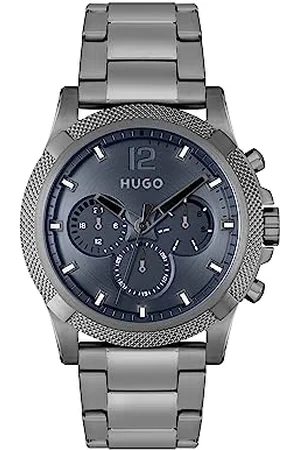 HUGO BOSS Montre Analogique Multifunction à Quartz pour Homme avec Bracelet en Acier Inoxydable Gris - 1530298