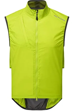 Altura Airstream Gilet de cyclisme léger imperméable et pliable pour homme Vert citron Taille M