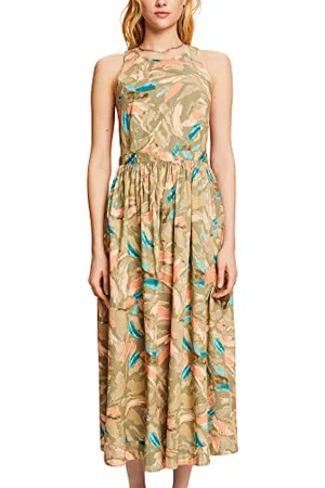 ESPRIT 043ee1e313 Robe, 348/Light Kaki 4, 44 Femme