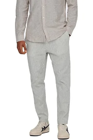 Only & Sons Onslinus Crop Life 0006 Lin Mix PNT Noos Pantalons, , M Homme