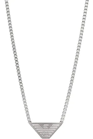 Emporio Armani Collier pour homme en acier inoxydable avec fermoir à mousqueton